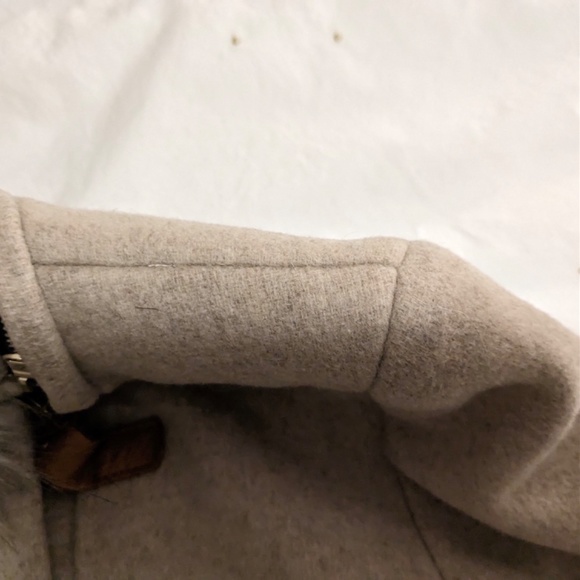 Zara Wool Blend Coat with Faux Fur Hood, Size Small - Picture 11 of 16